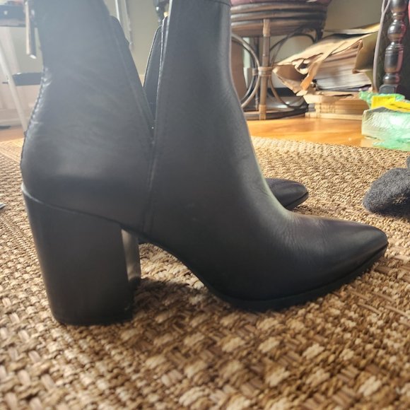 Steve Madden Chunky Heel Booties - Picture 2 of 2